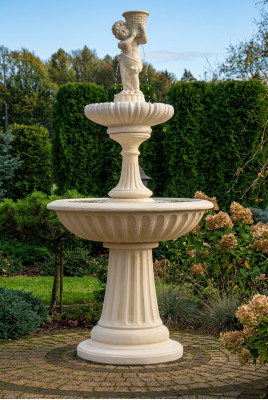 Fuente decorativa ornamental escultura 187 cm fuente decoración jardín fuente estanque nueva.