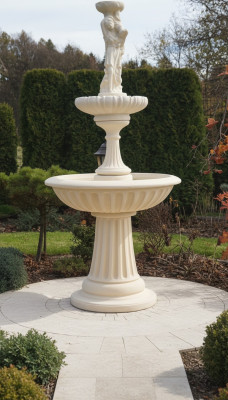 Fuente decorativa fuente ornamental 197cm escultura fuente decoración jardín fuente estanque nuevo