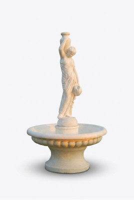 Fuente ornamental Figura de fuente 206cm Decoración de fuente Jardín Fuente Estanque