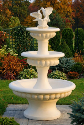 Fuente ornamental Escultura de fuente Fuente Decoración 186 cm Jardín Fuente Estanque Nuevo