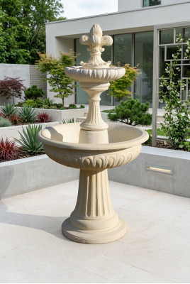 Fuente de jardín estanque fuente 173cm Fuente de piedra Fuente de jardín Fuente Nueva