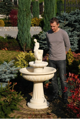 Fuente de jardín estanque pozo 164cm Fuente de piedra Fuente de jardín Fontaine Nuevo.