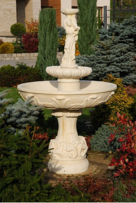 Fuente de jardín estanque fuente 165 cm fuente de piedra fuente de jardín fuente de agua nueva.