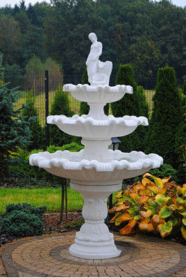 Fuente de jardín estanque fuente 217cm fuente de piedra fuente de jardín fuente nueva