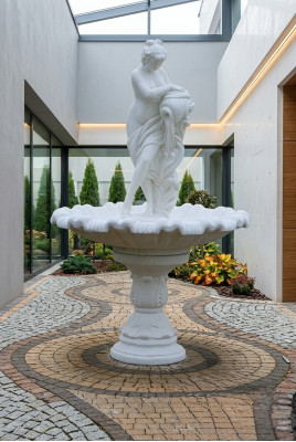 Fuente ornamental Fuente de jardín Escultura Fuente Decoración de jardín Fuente Estanque Nuevo 229 cm