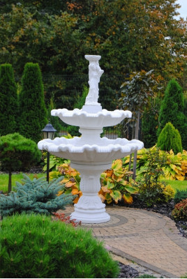 Fuente ornamental figura 197cm fuente decoración jardín estanque.