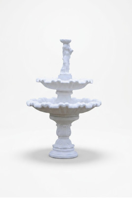 Fuente ornamental figura 197cm fuente decoración jardín estanque.