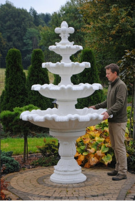 Fuente de jardín estanque fuente 224cm fuente de piedra fuente de jardín fontaine nuevo