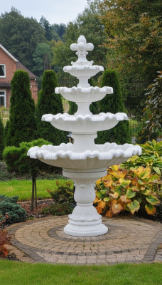 Fuente de jardín estanque fuente 224cm fuente de piedra fuente de jardín fontaine nuevo
