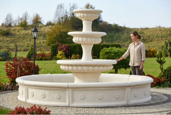 Cuenco para fuente decorativa Escultura Fuente Fuente Jardín Fontana Estanque Nuevo.