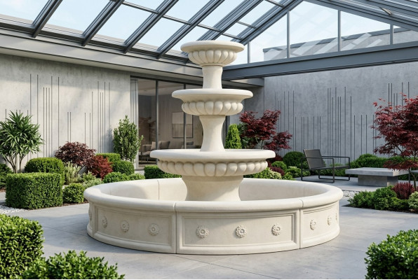 Cuenco para fuente decorativa Escultura Fuente Fuente Jardín Fontana Estanque Nuevo.