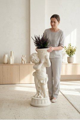 Figura Estatua con Florero Caja Estatuas Figuras Escultura Jardín
