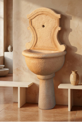 Fuente de pared Lavabo Decorativo Jardín Pila de desagüe de jardín Fregadero de jardín Lavabo