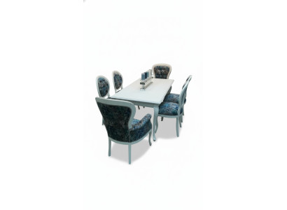 Conjunto de 6 sillas Sessel, asientos tapizados Chesterfield, sillas de diseñador con respaldo.