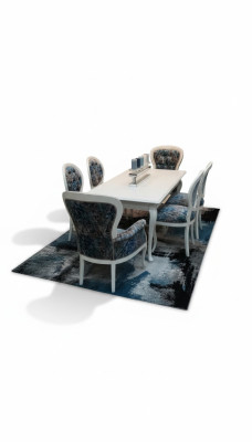 Mesa de comedor diseño sillas respaldo silla conjunto mesa + 6 sillas Set