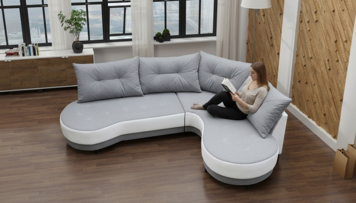 Sofá acolchado sofá lounge sofá sofá conjunto de asientos salón con cojines sofá en forma de L