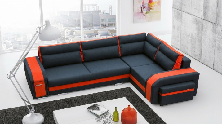 Sofá de esquina salón cama sofá sofás conjunto de sofás en forma de L de tela