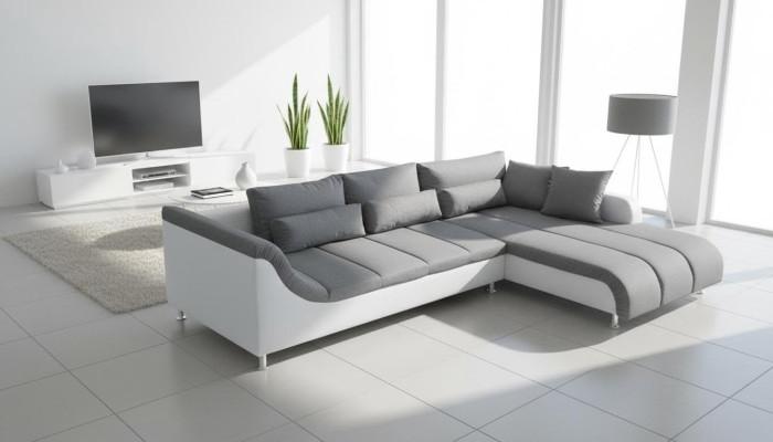 Sofá cama esquinero, sofá, sofá cama, función de cama, acolchado, función de sueño, nuevo juego de muebles.