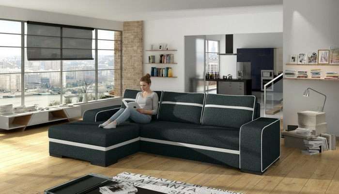 Sofá cama esquinero sofá sofá tapizado con función de cama sofa cama.