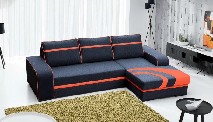Sofá cama esquinero con función de cama y tapizado - Conjunto moderno con función de descanso NUEVO