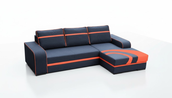 Sofá cama esquinero con función de cama y tapizado - Conjunto moderno con función de descanso NUEVO