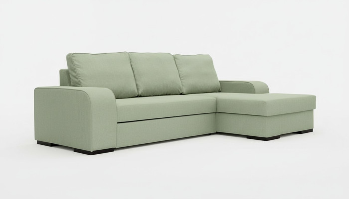 Sofá cama esquinero con función de cama, sofá, sillón, nuevo juego de esquina con tapicería y función de cama.