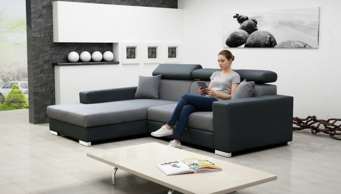 Sofá cama esquinero sofá sofá función de cama tapizado esquina conjunto sofás función de dormir.