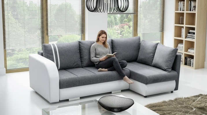 Sofá de esquina diseñado Sofá Chaiselongue Sofá cama Sofá con función de esquina recubierto