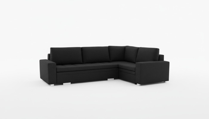 Sofá de esquina moderno para la sala de estar en tela con sofá cama, sofá seccional acolchado.