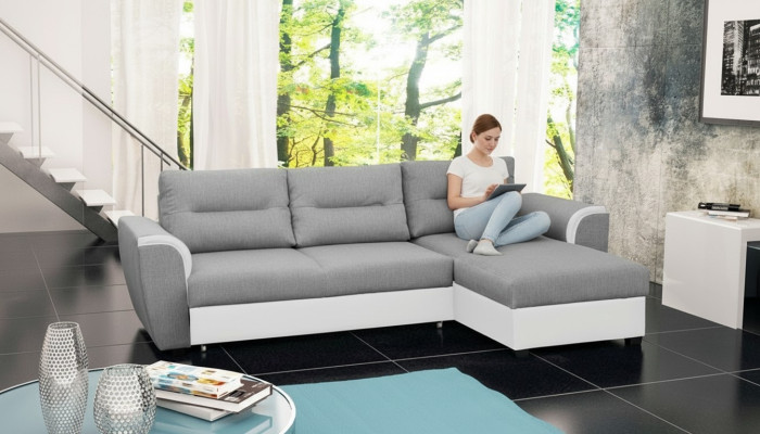 Sofá cama esquinero sofá acolchado esquinero función cama nuevo conjunto de función de dormir