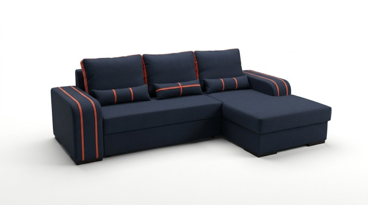 Sofá cama esquinero con función de cama y tapizado - Conjunto moderno con función de dormir