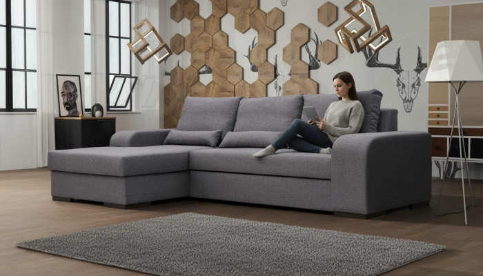 Sofá cama sofá de diseño con función de cama - cajón de cama sofá esquinero sofá