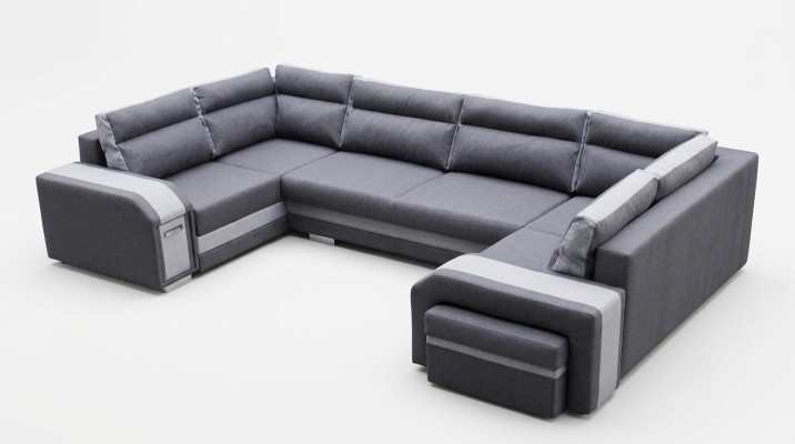 XXL paisaje de sala sofá esquinero sofá sillón tapizado conjunto esquina diseño forma en U nuevo