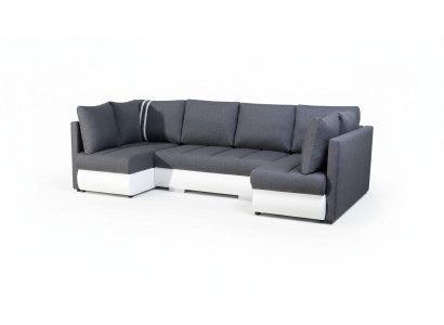 XXL Sala de estar Sofá Sofá Tapicería Conjunto Esquina Diseñador Forma de U Sofá Esquinero Nuevo