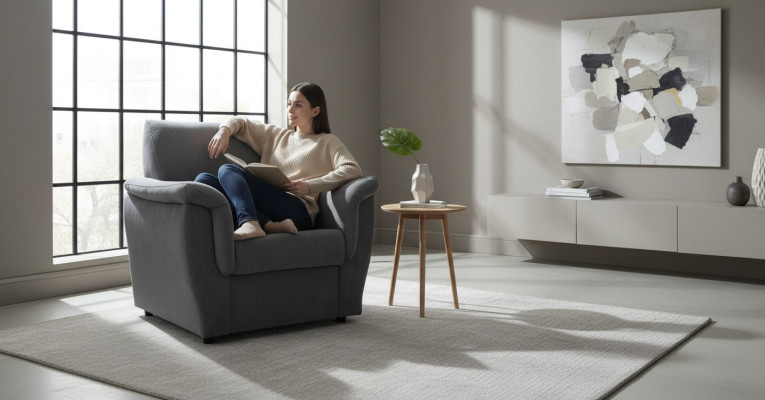 Sillón moderno sofa de televisión 1 plaza sofá de diseño textil sofás tapizados