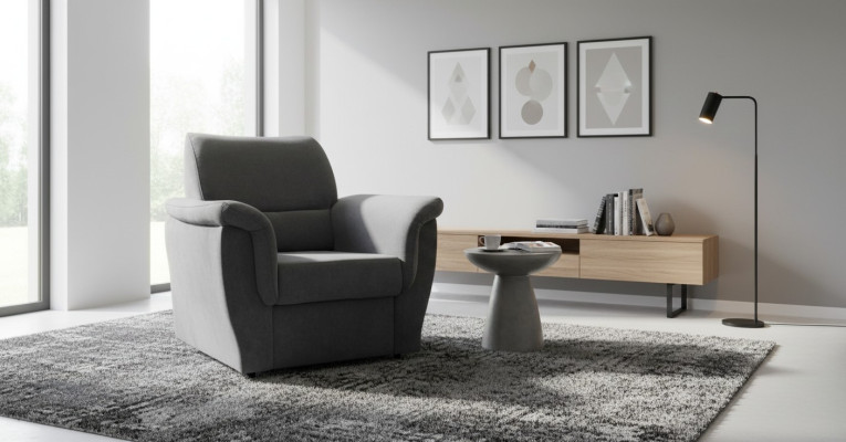 Sillón moderno sofa de televisión 1 plaza sofá de diseño textil sofás tapizados