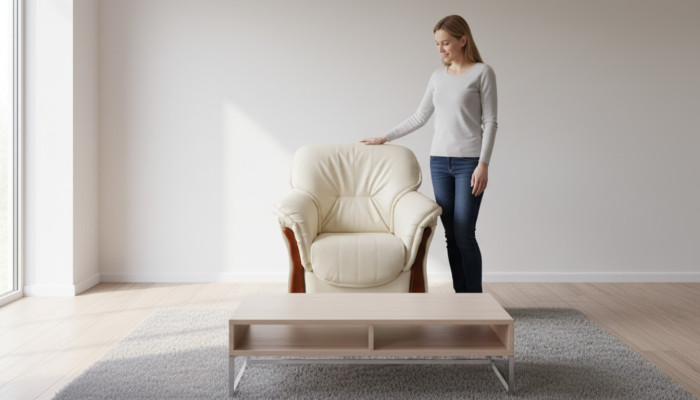 Sillón clásico. Sofá de televisión de 1 plaza. Sofá de diseñador de tela.
