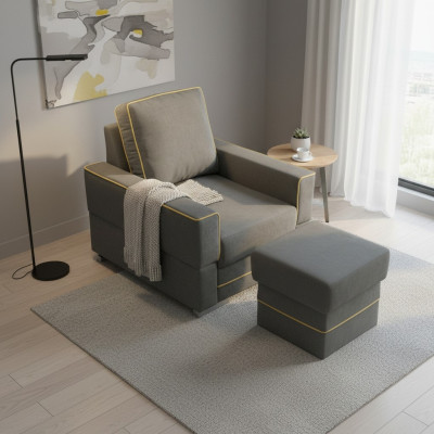 Sofá 1 plaza Sofá de diseñador de tela Sofás Acolchado Nuevo Sillón moderno