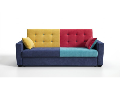 Sofá cama de tela Sofá Sofá Textil Conjunto de tapicería Función de cama 3 plazas Nuevo