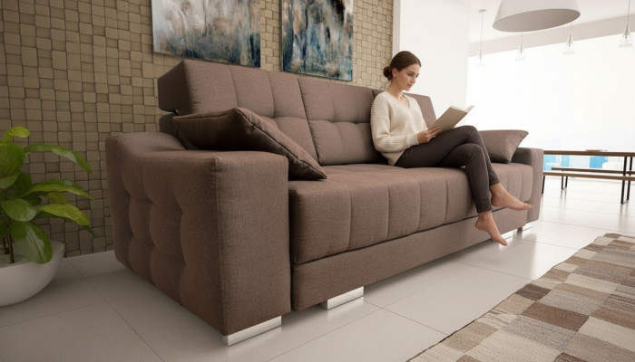 Sofá cama sofá sofá cojines multifunción de 3 plazas con función de cama