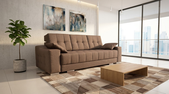 Sofá cama sofá sofá cojines multifunción de 3 plazas con función de cama