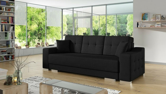 Sofá de 3 plazas de tela con función de cama, sofá cama nuevo, conjunto de tapicería nuevo.