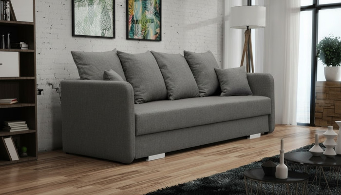 Sofá cama de tela de 3 plazas sofá de tela tapizado nuevo con función de cama.