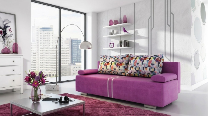 Sofá cama de tela Sofá Sofá textil Nuevo Juego de sofás Función de cama 3 plazas