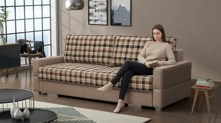 Sofá cama sofá de 3 plazas Big con función de cama sofá sofás sofás acolchados XXL
