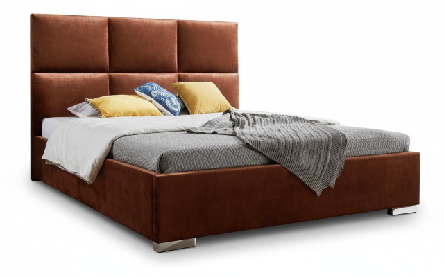 Diseño camas de lujo de terciopelo aterciopelado acolchado cama de hotel doble nuevo XXL