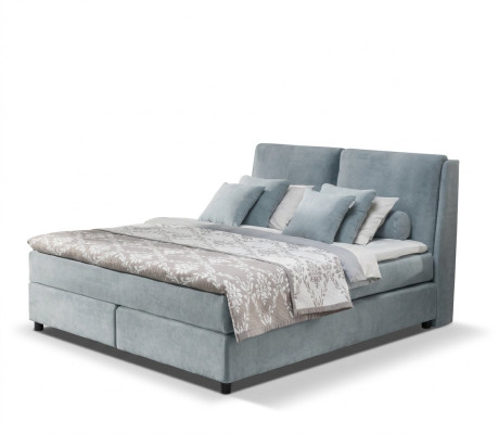 Cama con somier tapizado de hotel de lujo, cama de matrimonio doble 140 160 180
