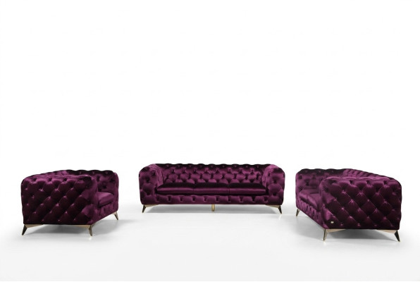 Sofá grande XXL Chesterfield 3 plazas tapizado sillón asiento tres textil tela.