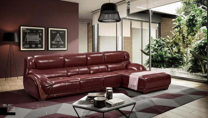 Sofá de esquina de cuero con tapizado conjunto de asiento de sofá para sala de estar, sofás de paisaje.