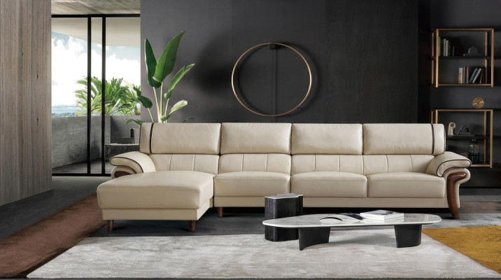 Sofá Esquina Sofá Diseñador Asiento Acolchado Esquina Sofá Cuero Sofás Paisaje Doméstico